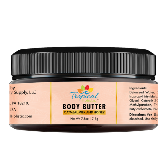 natural oatmeal milk and honey body butter