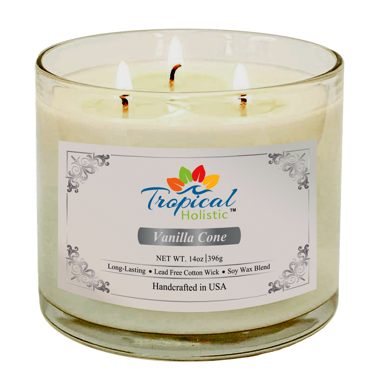 Vanilla Cone Scented Candle - 3 Wick | 14oz